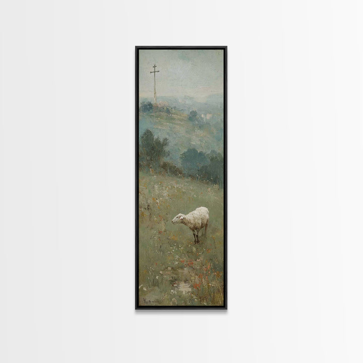 Autumn Promise – Framed Canvas Print – Narrow Art – Christian Art Canvas – Christian Wall Art – Christian Painting – Christmas Art – Christ