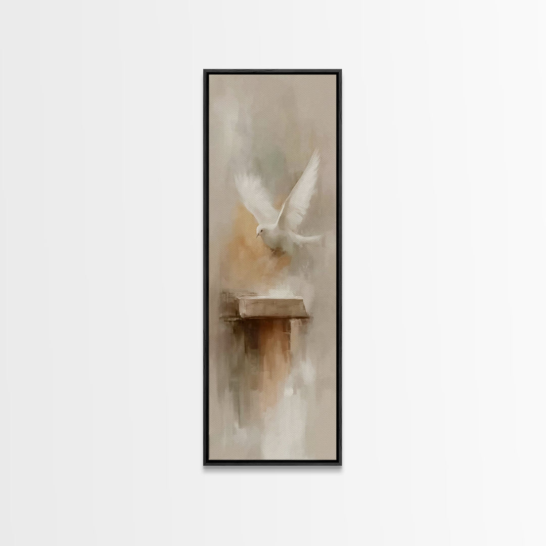 Spirit Of Light – Framed Canvas Print – Tall Skinny Art Print – Christian Wall Art – Christian Art Canvas – Christian Painting – Christian