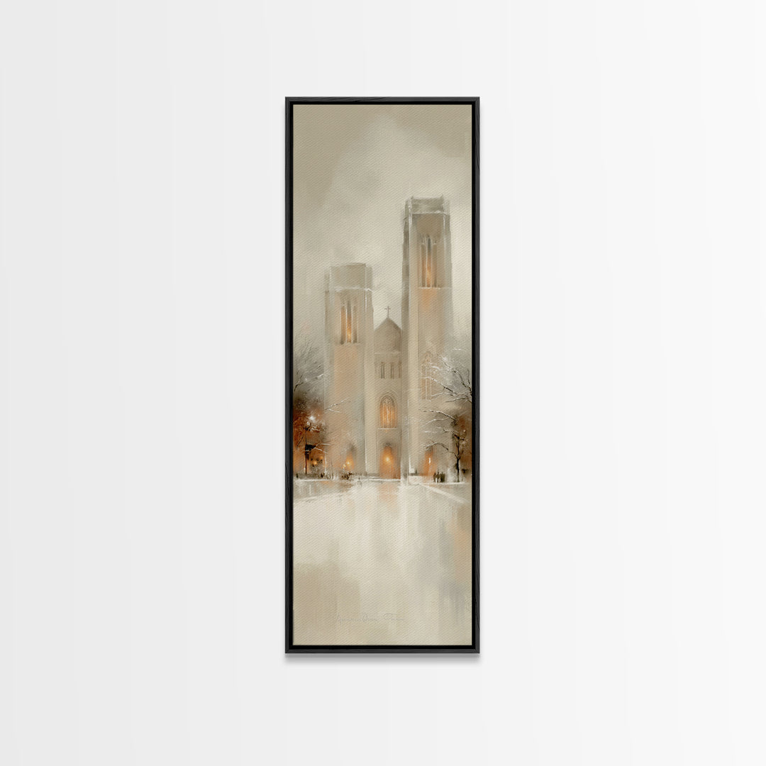 Twin Spire Grace - Framed Canvas Print - Christian Art Work - Tall Narrow Wall Art - Christian Wall Art - Modern Christian Art - Christmas