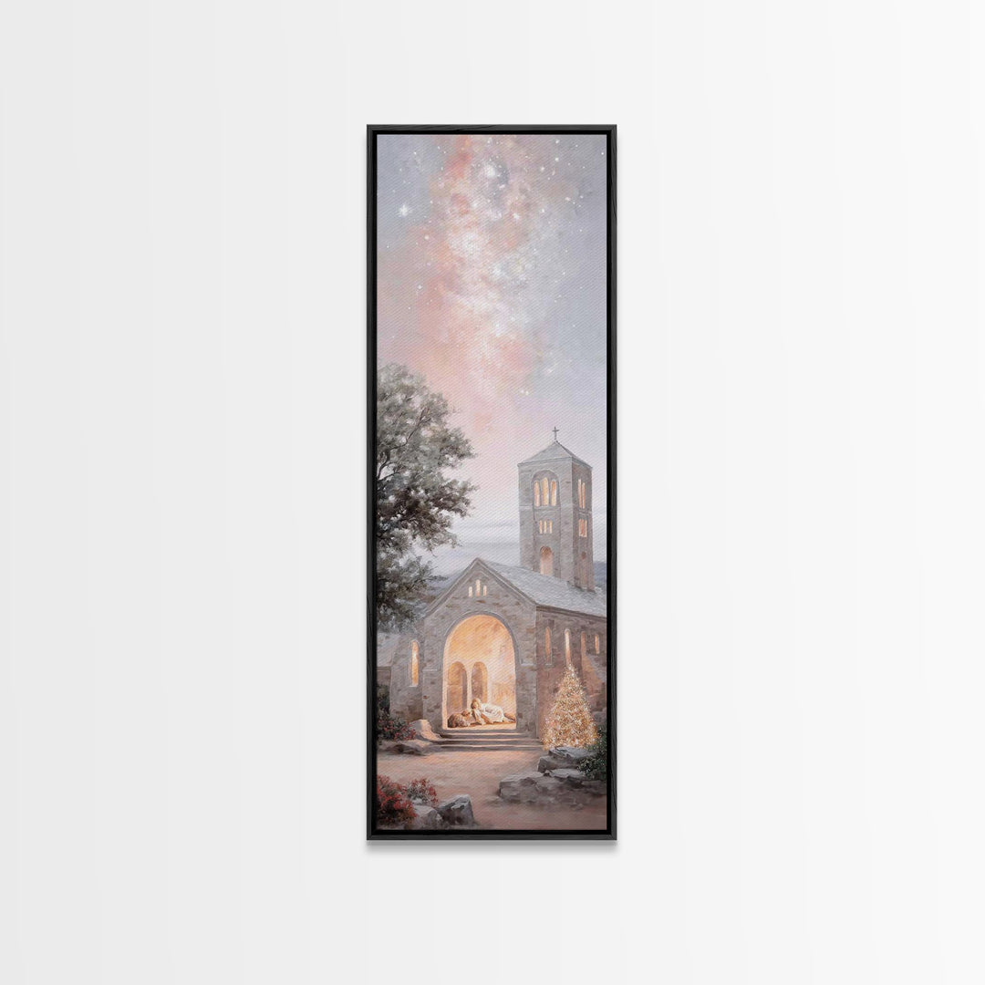 Star Of Bethlehem – Framed Canvas Print – Christian Christmas Art – Christian Wall Art – Christian Art Canvas – Skinny Art