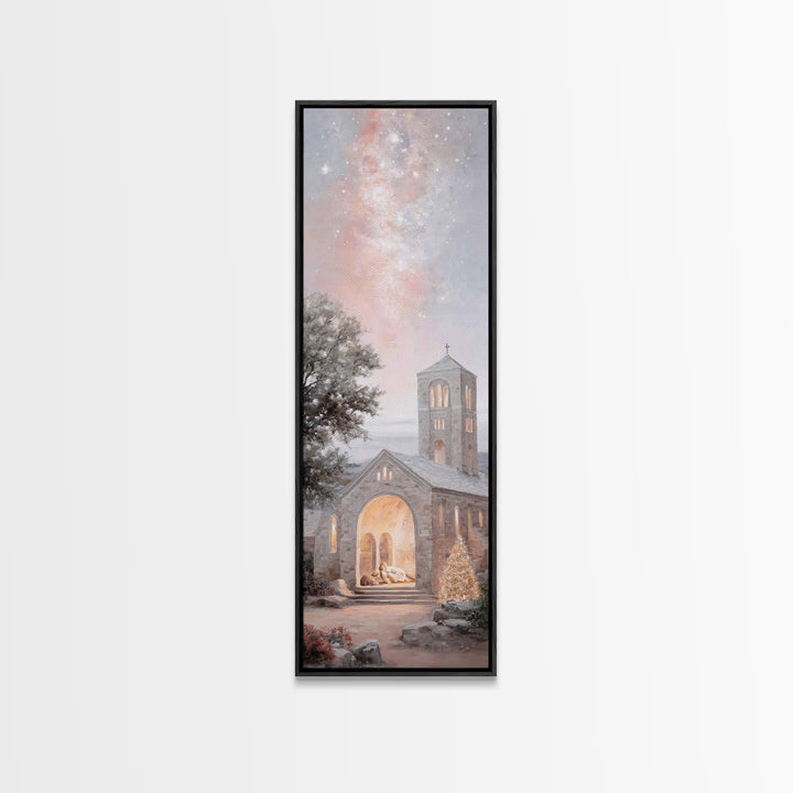 Star Of Bethlehem – Framed Canvas Print – Christian Christmas Art – Christian Wall Art – Christian Art Canvas – Skinny Art