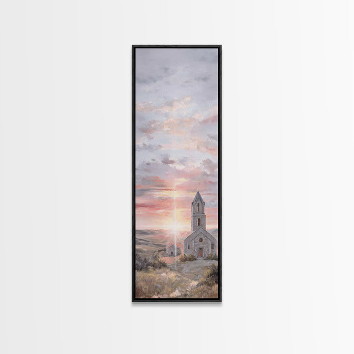 Mission Dawn – Framed Canvas Print – Narrow Art – Christian Art Print – Christian Wall Art – Christmas Art Prints – Christian Art Canvas