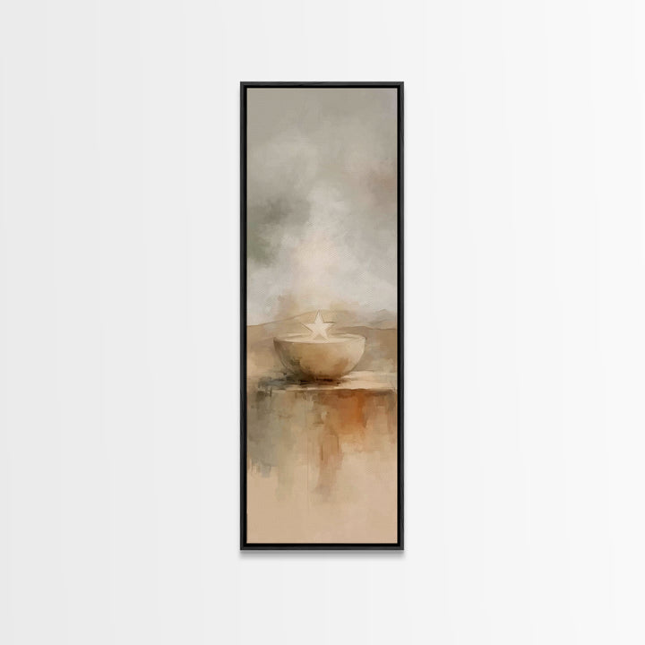 Desert Star Vessel – Framed Canvas Print – Narrow Art – Christian Art – Christmas Art – Christian Art Canvas – Christian Painting – Jesus A