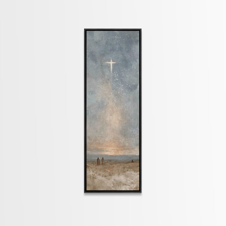 Sacred Dawn Star | Framed Canvas Print | Narrow Art | Christian Art Gift | Christmas Art Prints | Jesus Canvas Art