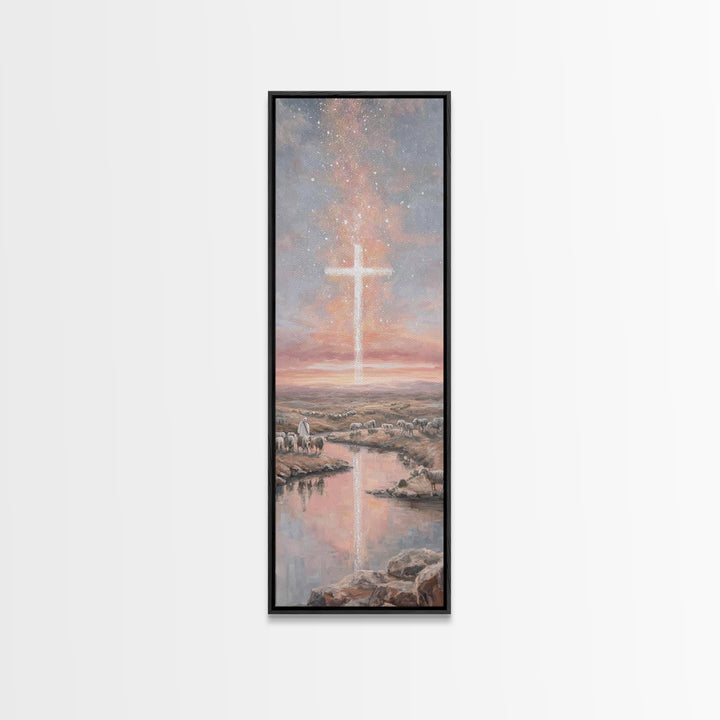 Desert Star Journey | Framed Canvas Print | Skinny Art | Christian Wall Art | Christmas Art | Jesus Canvas Art