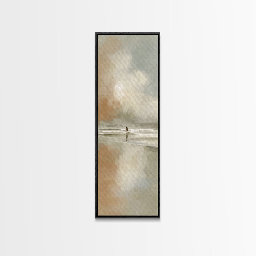 Shorelight Reverence – Framed Canvas Print – Christian Wall Art – Jesus Painting – Narrow Art – Christian Art Canvas – Christmas Art