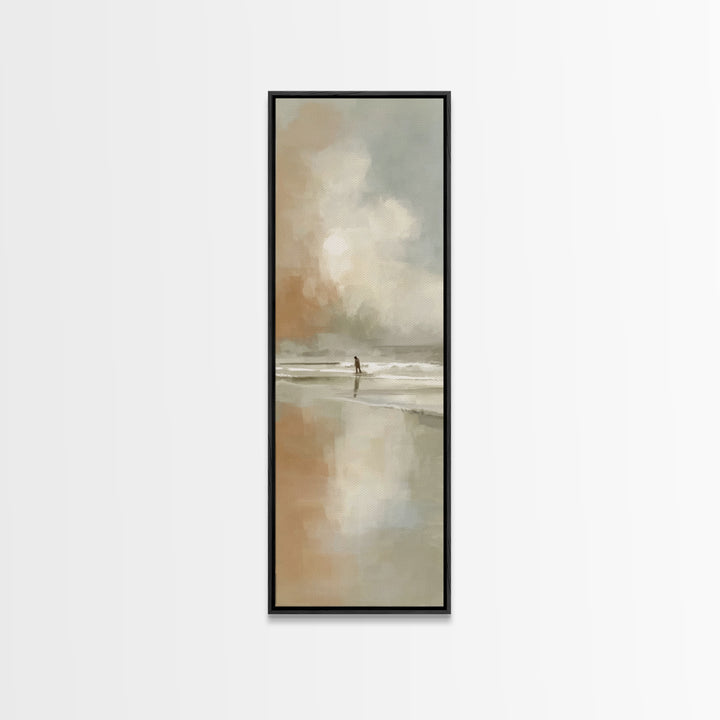 Shorelight Reverence – Framed Canvas Print – Christian Wall Art – Jesus Painting – Narrow Art – Christian Art Canvas – Christmas Art