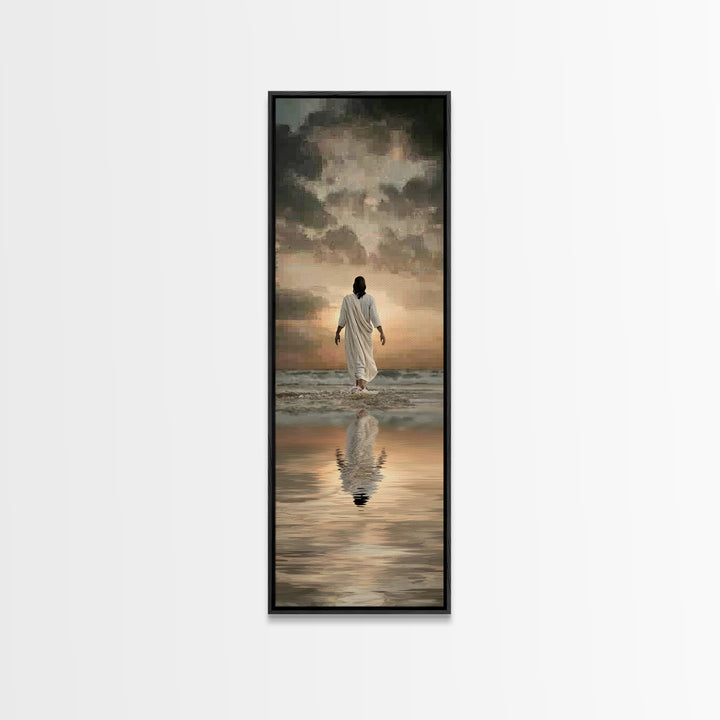 Eternal Horizon Path – Framed Canvas Print – Christian Wall Art – Narrow Art – Jesus Painting – Christian Art Canvas – Christmas Art