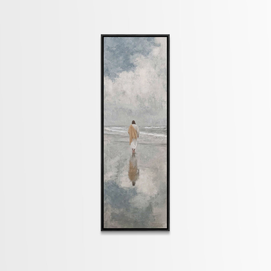 Morning Grace Tide – Framed Canvas Print – Christian Art – Skinny Art – Jesus Painting – Christian Art Canvas – Christmas Wall Art