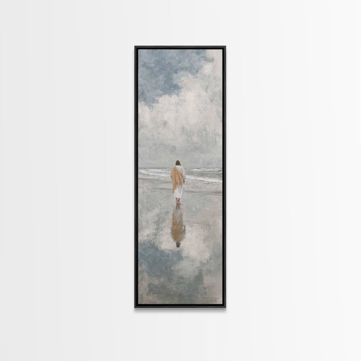Morning Grace Tide – Framed Canvas Print – Christian Art – Skinny Art – Jesus Painting – Christian Art Canvas – Christmas Wall Art