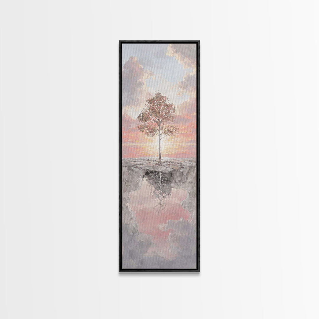 Dawn Blossom Grace – Framed Canvas Print – Tall Skinny Art Print – Christian Art – Christmas Art – Christian Art Canvas – Subtle Christian