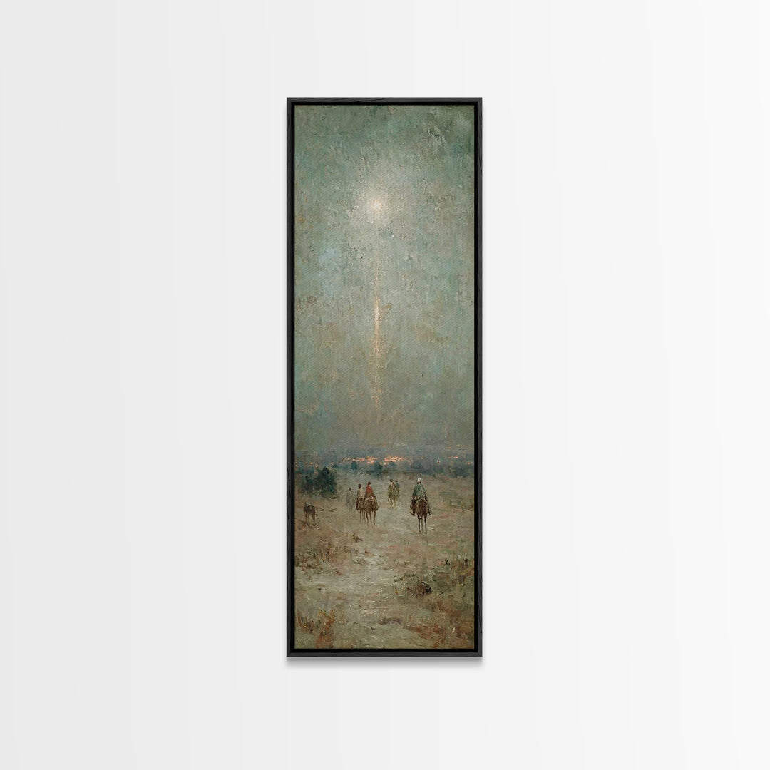 Star of Bethlehem – Framed Canvas Print – Christian Christmas Art – Christian Art Work – Tall Skinny Art Print – Christian Art Canvas – Chr