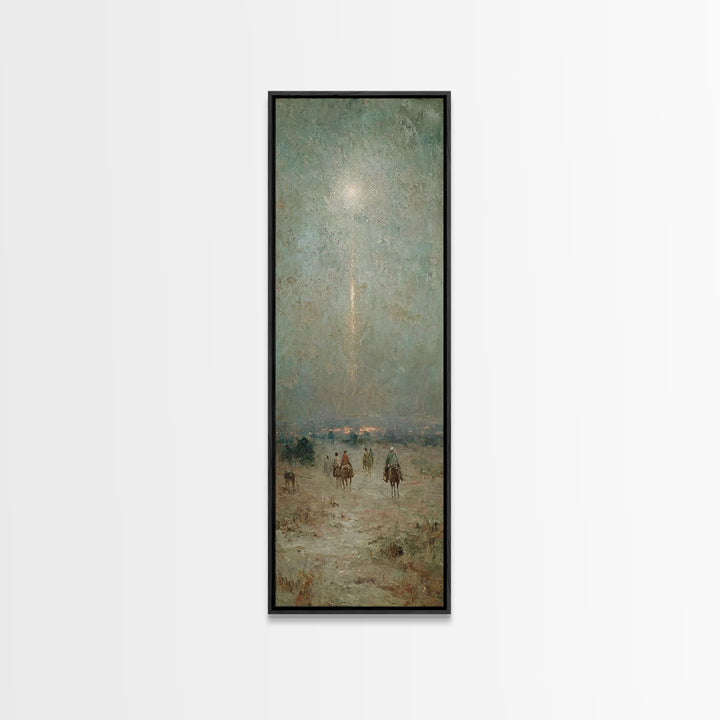 Star of Bethlehem – Framed Canvas Print – Christian Christmas Art – Christian Art Work – Tall Skinny Art Print – Christian Art Canvas – Chr