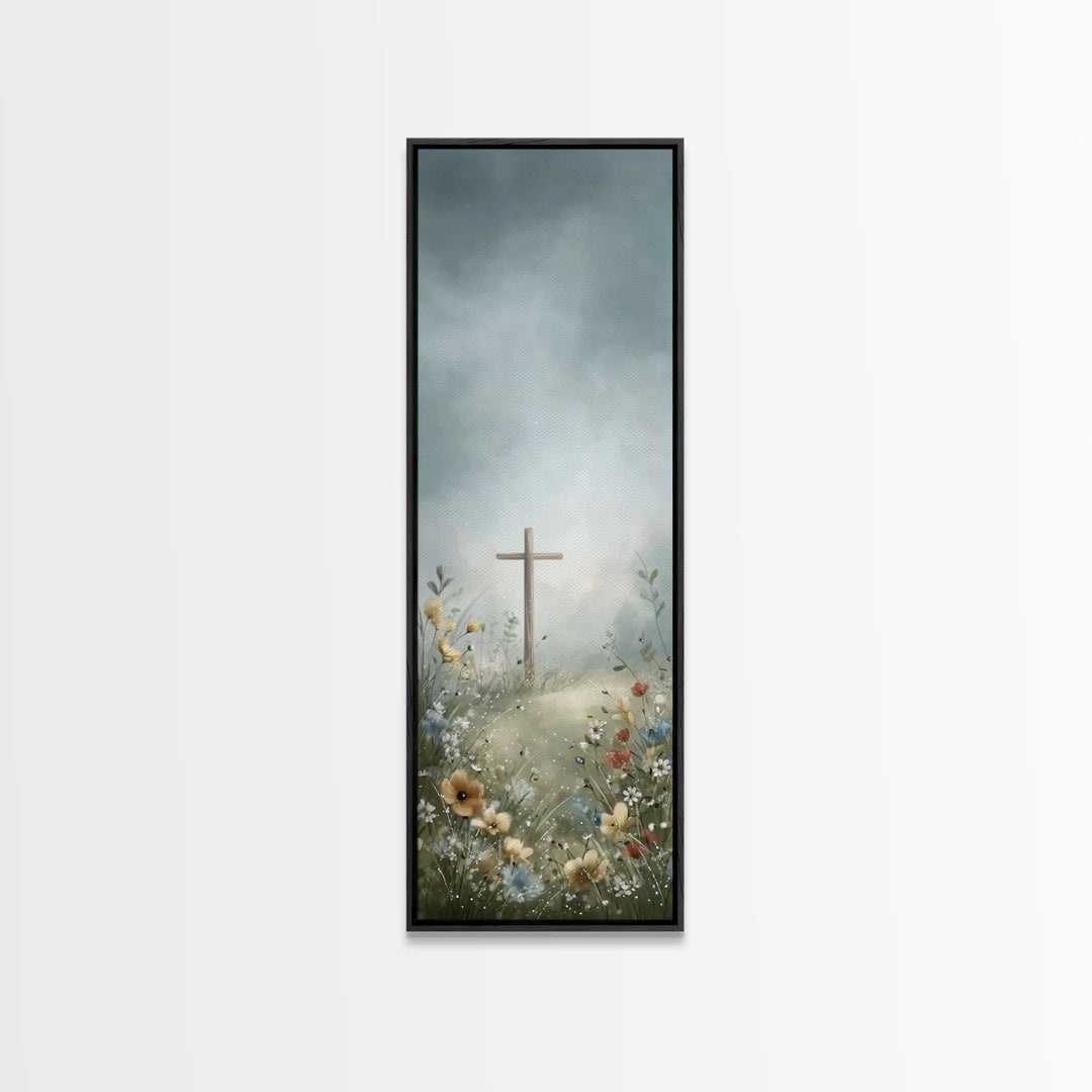 Pathway To Grace – Framed Canvas Print – Tall Narrow Wall Art – Christian Art Canvas – Christian Painting – Christmas Art – Christian Decor