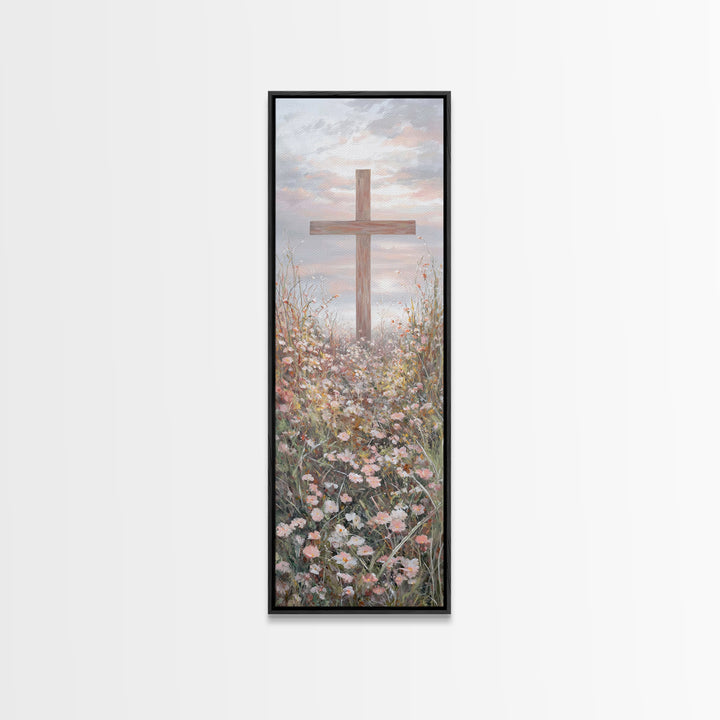Garden Of Promise – Framed Canvas Print – Tall Narrow Wall Art – Christian Art Canvas – Christian Wall Art – Christian Art Print – Christia