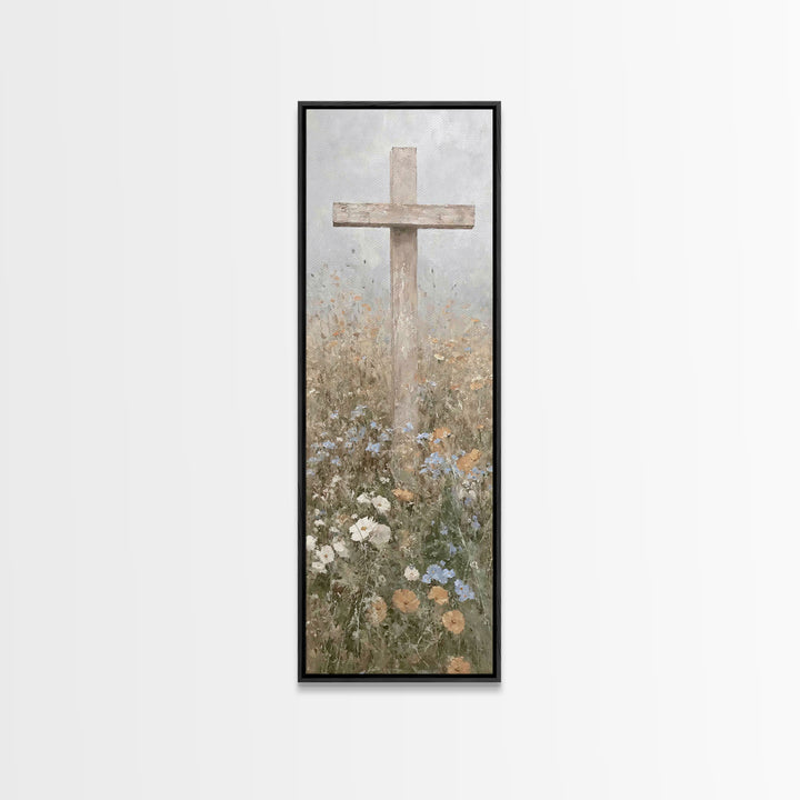 Field Of Mercy | Framed Canvas Print | Skinny Art | Christian Wall Art | Christian Art Canvas | Subtle Christian Art | Christian Christmas
