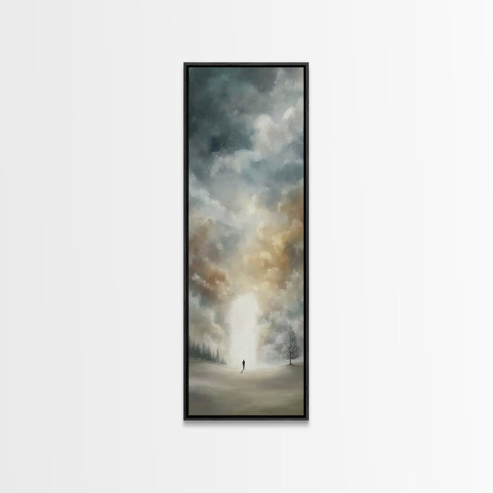 Heavenly Pathway, Framed Canvas Print, Narrow Art, Christian Art Print, Christian Painting, Christian Wall Art, Modern Christian Art