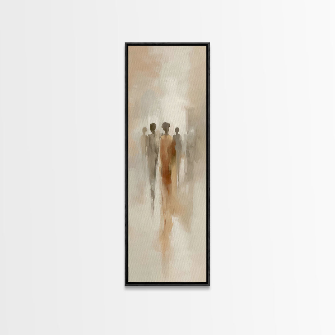 Figures Of Grace – Framed Canvas Print – Tall Skinny Art Print – Christian Art Canvas – Abstract Christian Art – Christian Art Work – Chris