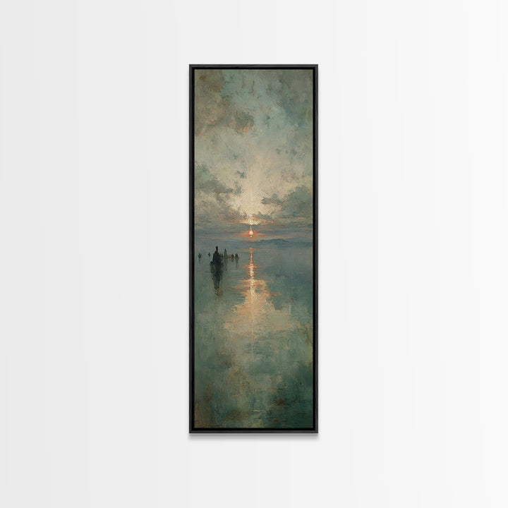 Harbor Of Light | Framed Canvas Print | Skinny Art | Christian Art Canvas | Christian Wall Art | Vintage Christian Art | Christian Gift