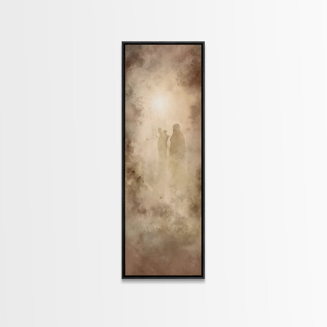 Desert Vision Light – Framed Canvas Print – Tall Narrow Wall Art – Christian Art Work – Moody Christian Art – Christian Wall Art – Unique C