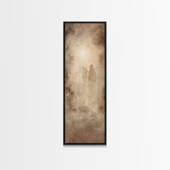 Desert Vision Light – Framed Canvas Print – Tall Narrow Wall Art – Christian Art Work – Moody Christian Art – Christian Wall Art – Unique C