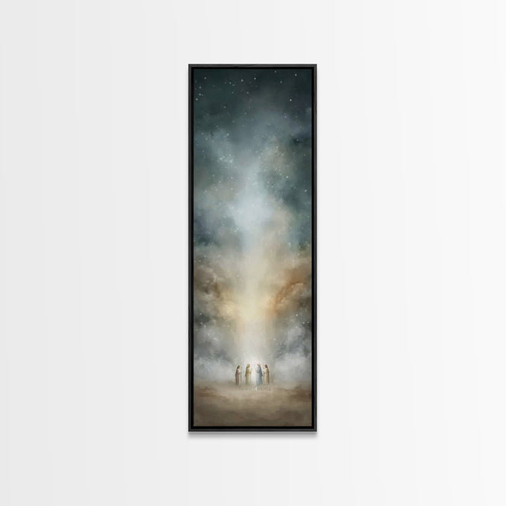 Angelic Field Light – Framed Canvas Print – Tall Narrow Wall Art – Christian Art Print – Christian Wall Art – Subtle Christian Paintings –