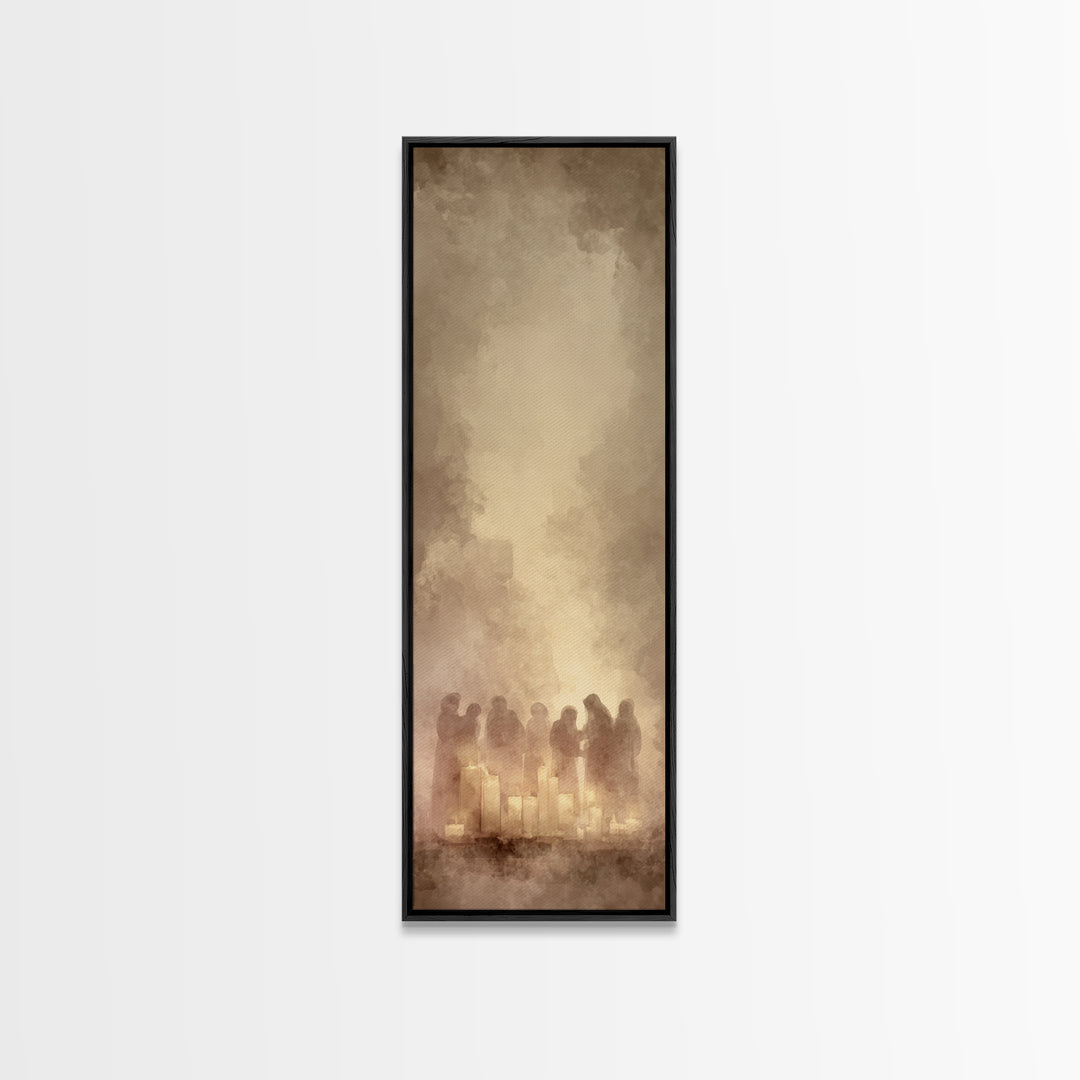 Blessed Fellowship | Framed Canvas Print | Christian Wall Art | Christian Art Work | Christmas Canvas Wall Art | Skinny Art