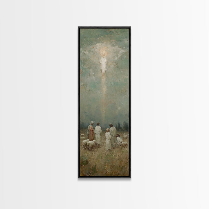 Radiant Dawn Host – Framed Canvas Print – Skinny Art – Christian Art Canvas – Christian Wall Art – Modern Christian Art – Christmas Art Wor