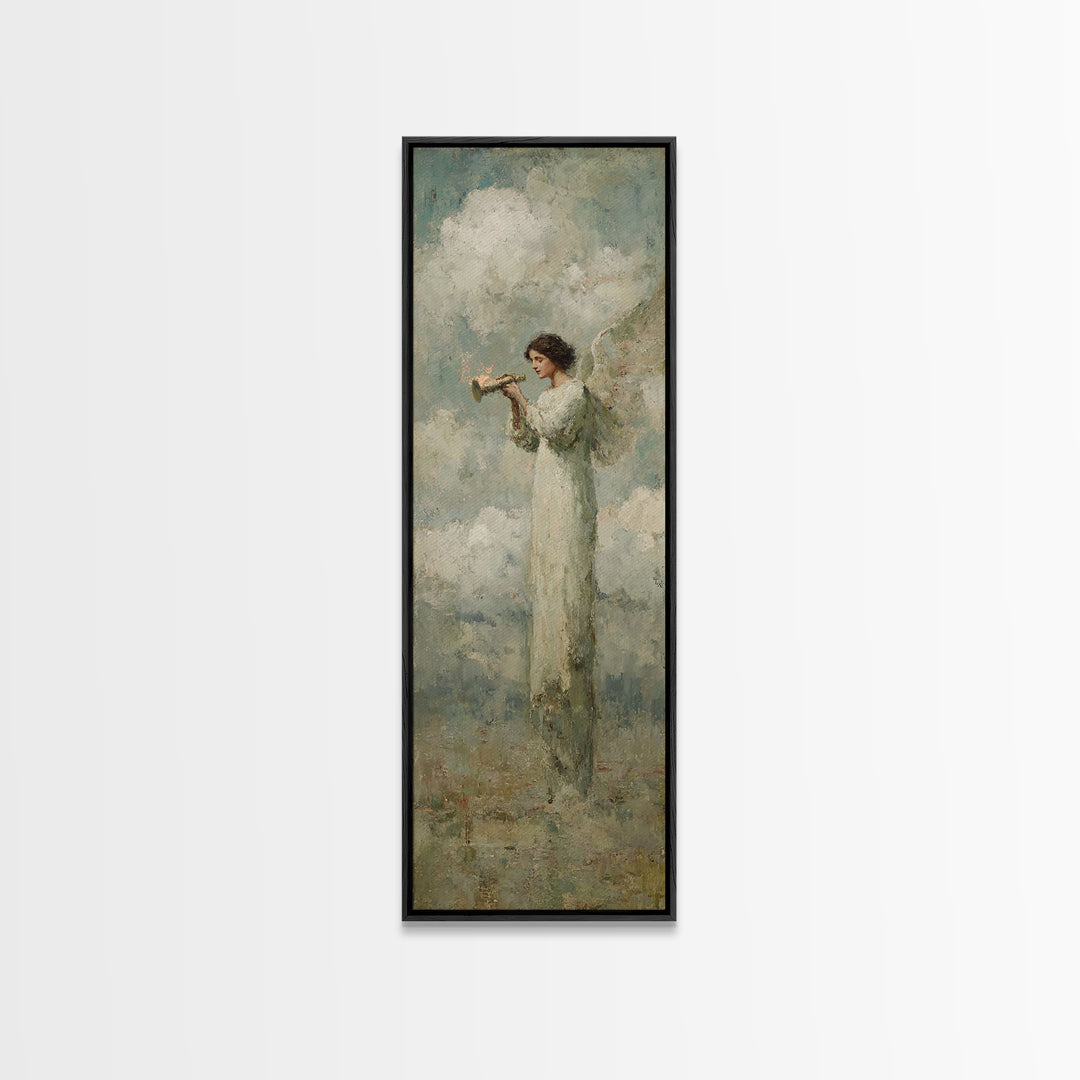 Herald Of Peace, Framed Canvas Print, Narrow Art, Christian Wall Art, Christian Art Canvas, Christian Christmas Art, Christian Decor