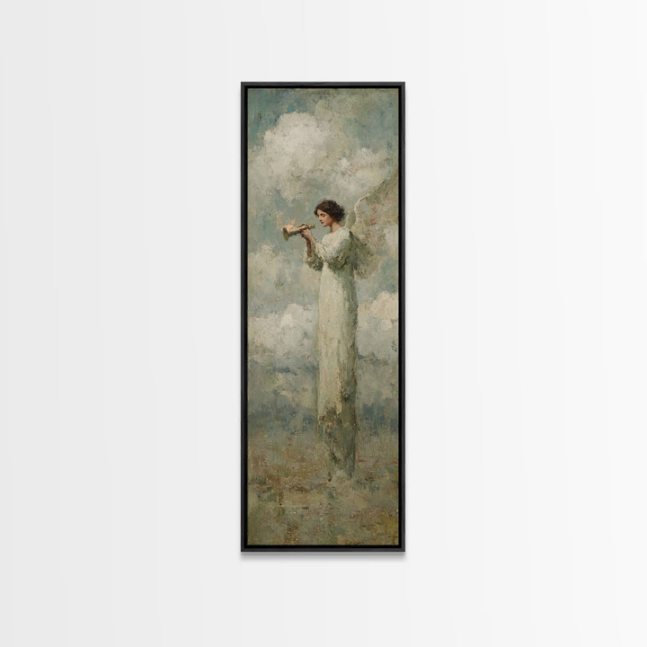 Herald Of Peace, Framed Canvas Print, Narrow Art, Christian Wall Art, Christian Art Canvas, Christian Christmas Art, Christian Decor