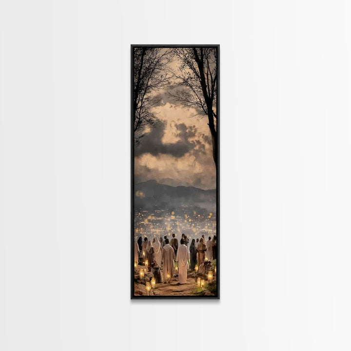 Gathering Of Hope – Framed Canvas Print – Skinny Art – Christian Art Canvas – Christian Wall Art – Christian Christmas Art – Jesus Art