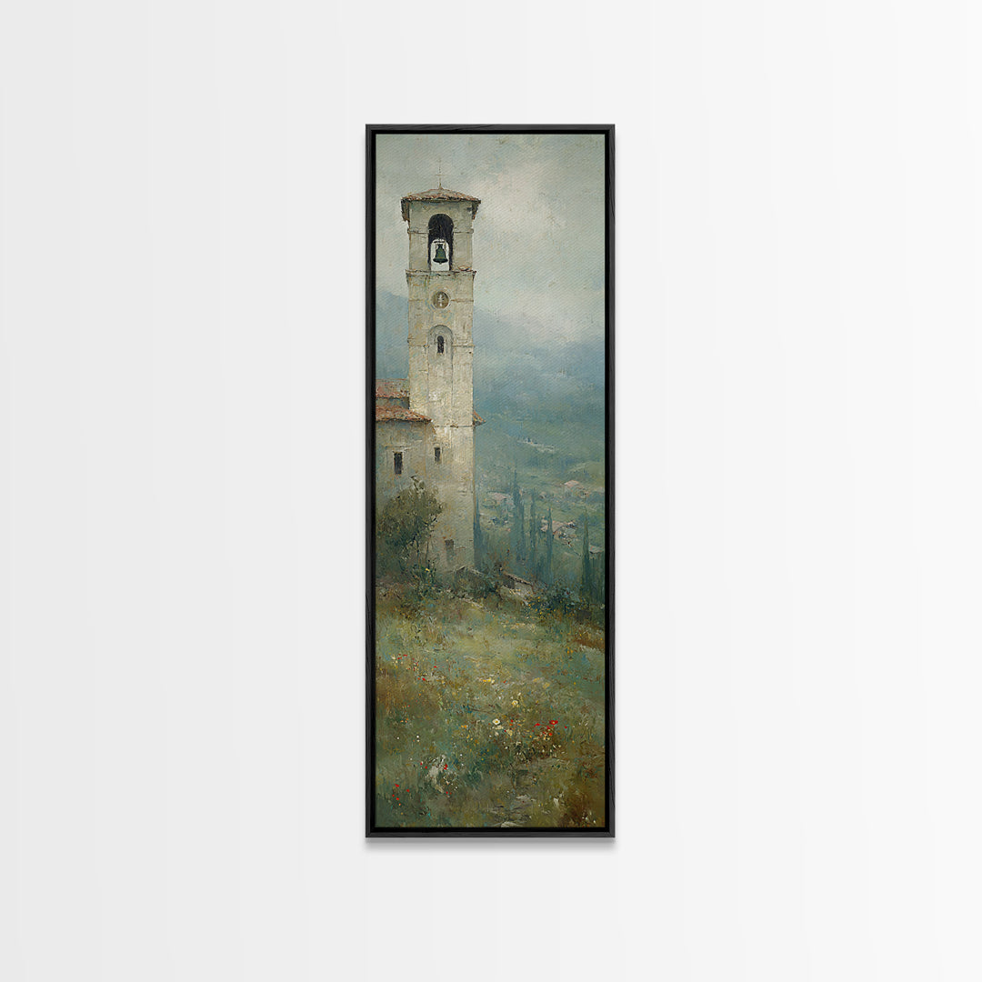 Hillside Sanctuary – Framed Canvas Print – Christian Art Canvas – Jesus Painting – Christian Wall Art – Christmas Art – Tall Narrow Wall Ar