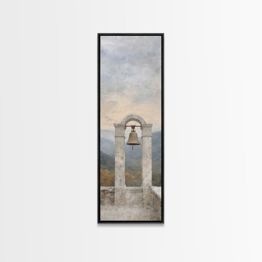 Hillside Bell Grace | Framed Canvas Print | Tall Skinny Art Print | Christian Art Canvas | Christian Wall Art | Christian Painting | Christ