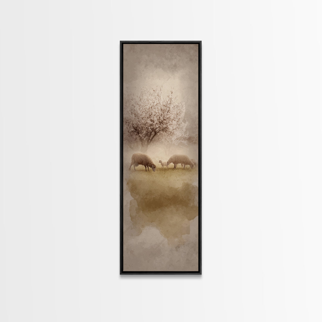 Morning Star Peace – Framed Canvas Print – Christian Wall Art – Christian Art Canvas – Tall Narrow Wall Art – Jesus Painting