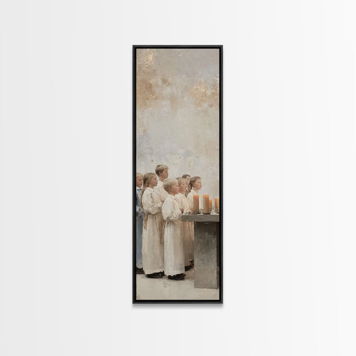Sanctified Chorus – Framed Canvas Print, Christian Wall Art, Christian Art Canvas, Skinny Art, Christian Christmas Art, Christian Decor, Ch