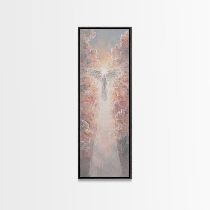 Radiant Ascension – Framed Canvas Print – Christian Art Canvas – Christian Wall Art – Tall Skinny Art Print – Christian Christmas Art – Chr