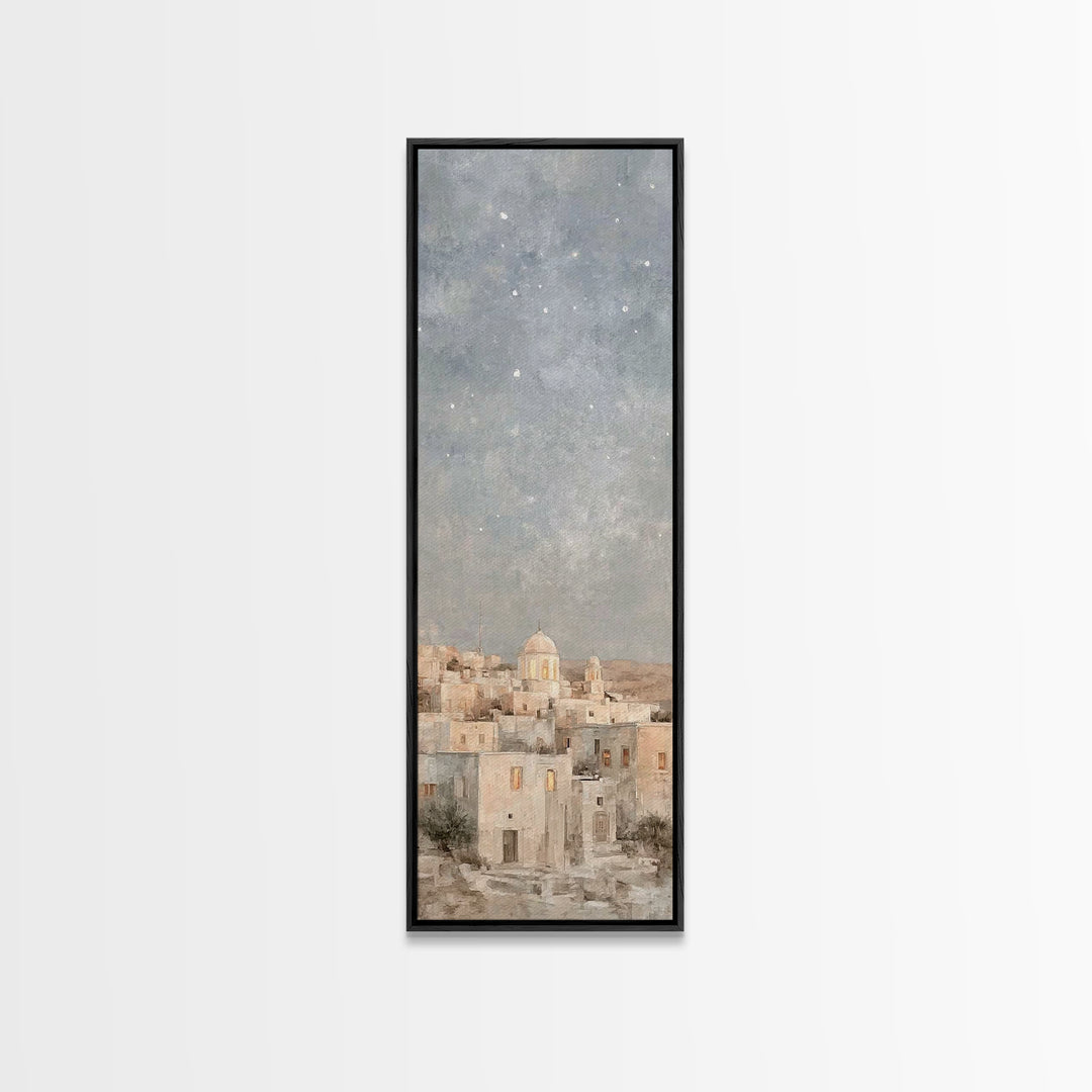 Guiding Night Star – Framed Canvas Print – Skinny Art – Christian Art Canvas – Christmas Art – Christian Wall Art – Christian Decor – Chris
