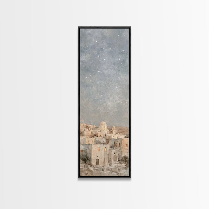 Guiding Night Star – Framed Canvas Print – Skinny Art – Christian Art Canvas – Christmas Art – Christian Wall Art – Christian Decor – Chris