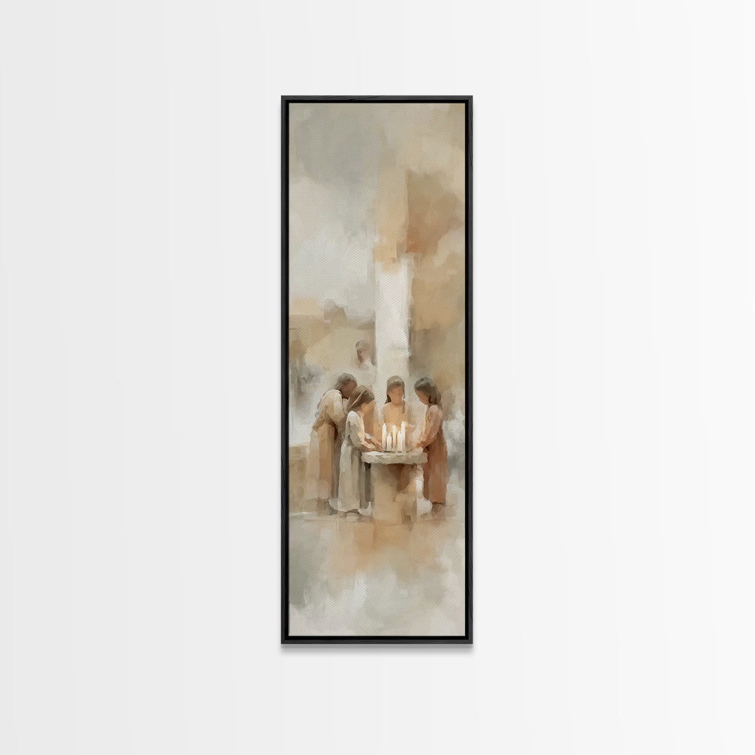 Sanctuary Of Peace - Framed Canvas Print - Christian Art Print - Christian Wall Art - Christmas Canvas Wall Art - Skinny Art - Jesus Art