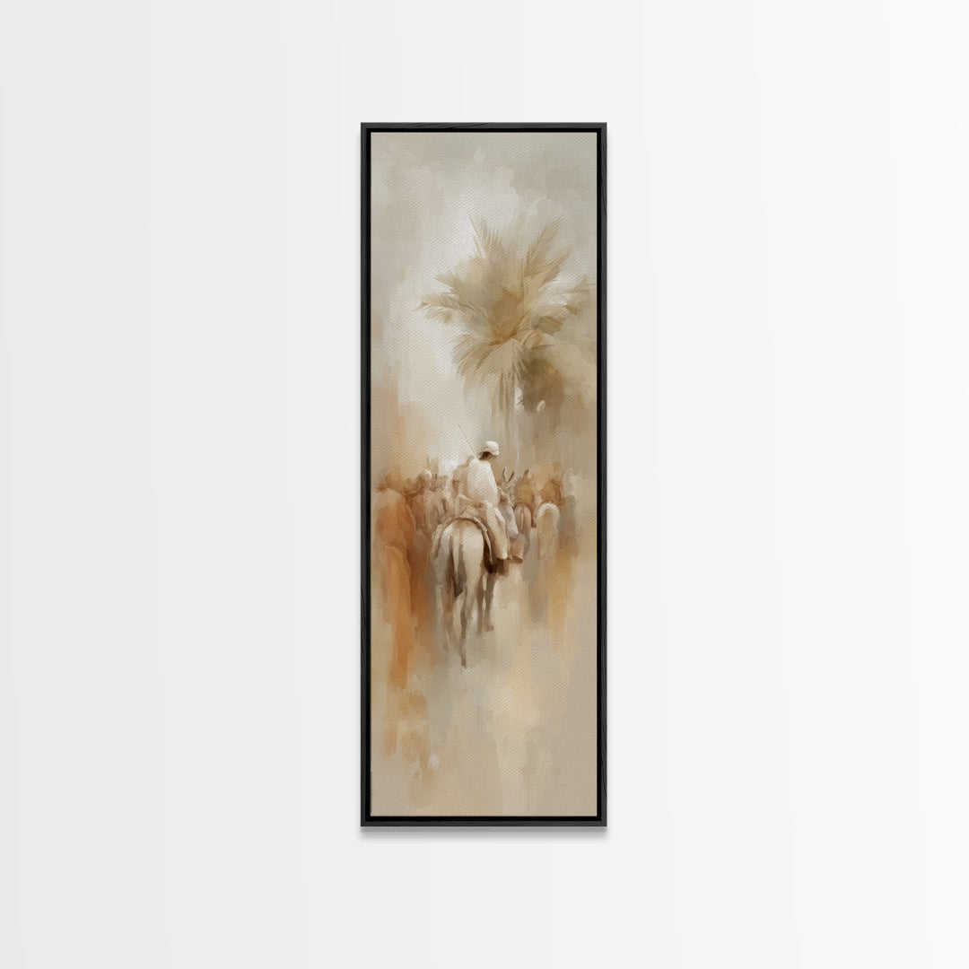 Hosanna In Glory – Framed Canvas Print – Christian Wall Art – Christian Art Canvas – Narrow Art – Jesus Painting – Christian Art Print