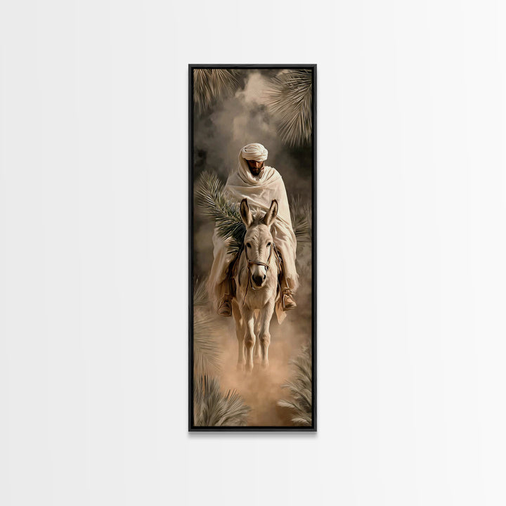 King Of Palms – Framed Canvas Print – Christian Art Canvas – Christian Art – Narrow Art – Christian Wall Art – Jesus Painting