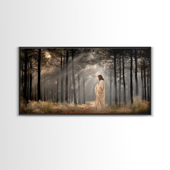 Radiant Redeemer | Framed Canvas Print | Christian Art Canvas | Jesus Painting | Christmas Wall Art | Christian Christmas Art | Christian D