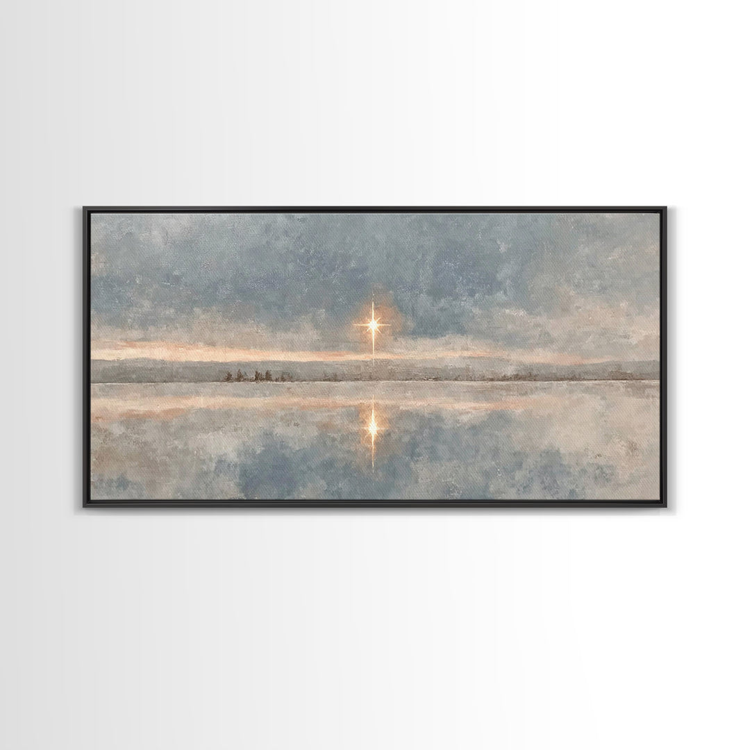 The Guiding Star – Framed Canvas Print – Christian Wall Art – Christian Art Canvas – Jesus Painting – Christian Christmas Art – Art Prints