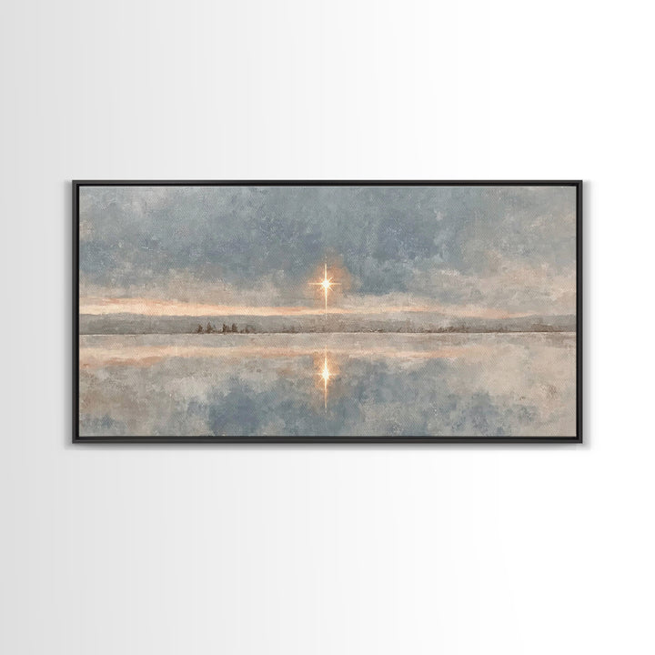 The Guiding Star – Framed Canvas Print – Christian Wall Art – Christian Art Canvas – Jesus Painting – Christian Christmas Art – Art Prints