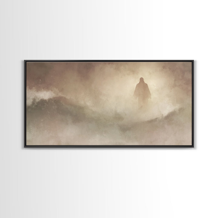 Sacred Stillness – Framed Canvas Print – Christian Art Canvas – Jesus Painting – Subtle Christian Art – Christian Wall Art – Christian Chri