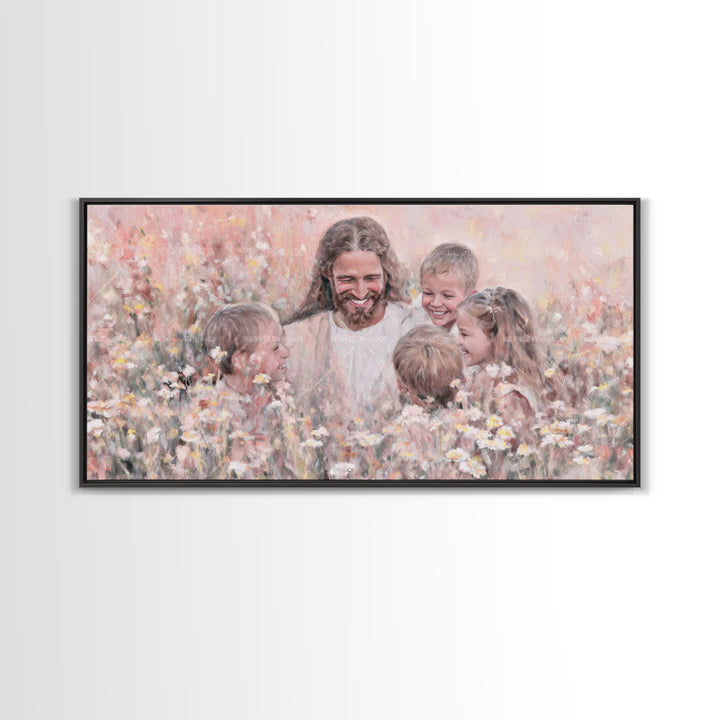 Field of Blessings | Framed Canvas Print | Christian Art Canvas | Christian Wall Art | Jesus Painting | Christian Art Print | Christian Gif