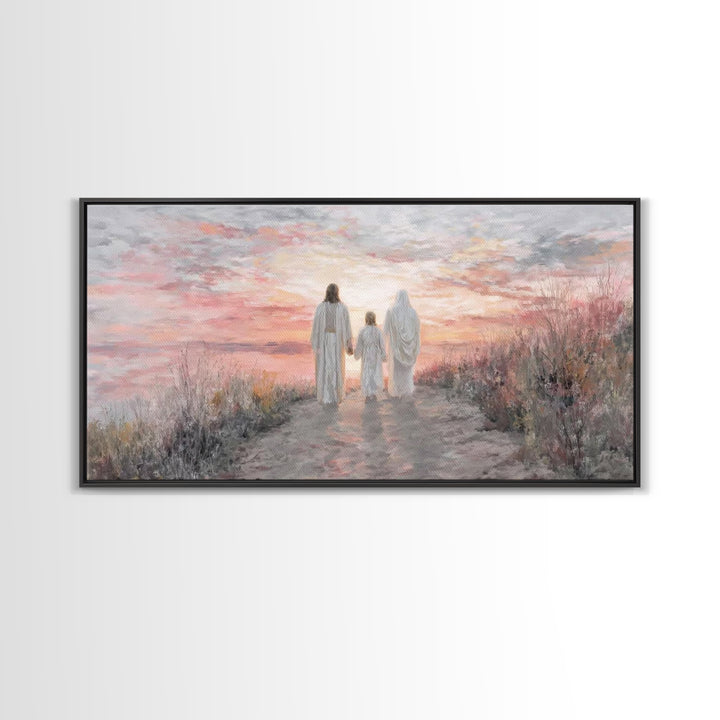 Path Of Grace – Framed Canvas Print – Christian Wall Art – Jesus Painting – Christian Art Canvas – Christian Christmas Art – Christmas Art