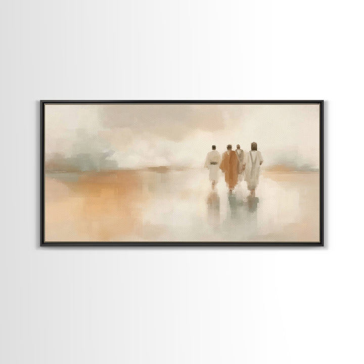 Faithful Journey - Framed Canvas Print - Christian Wall Art - Christian Art Print - Jesus Painting - Modern Christian Painting - Christmas