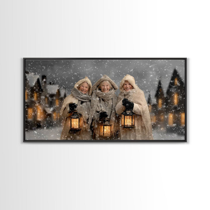 Winter Lantern Grace – Framed Canvas Print – Christmas Wall Art – Christian Art Canvas – Christian Christmas Art – Christian Gift Ideas – C