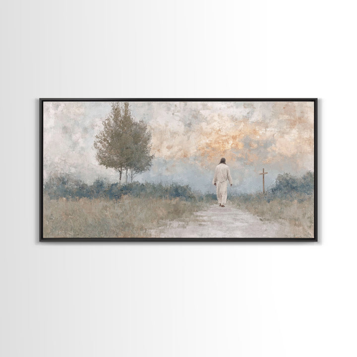 Path Of Mercy – Framed Canvas Print – Christian Wall Art – Jesus Painting – Christian Art Canvas – Christian Decor